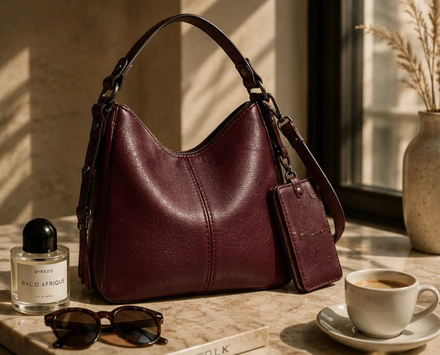 Bolso Aura Granate™ — Elegancia + Cartera de Regalo