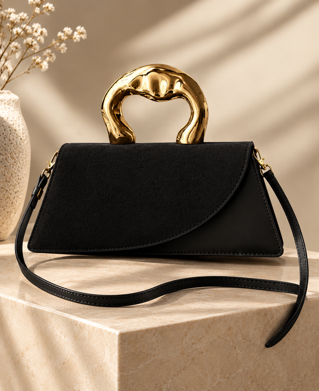 Bolso ÉLÉGANCE Noir – Asa Dorada 🖤✨