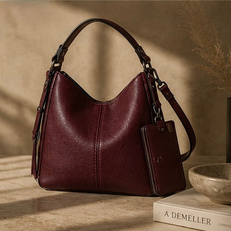 Bolso Aura Granate™ — Elegancia + Cartera de Regalo
