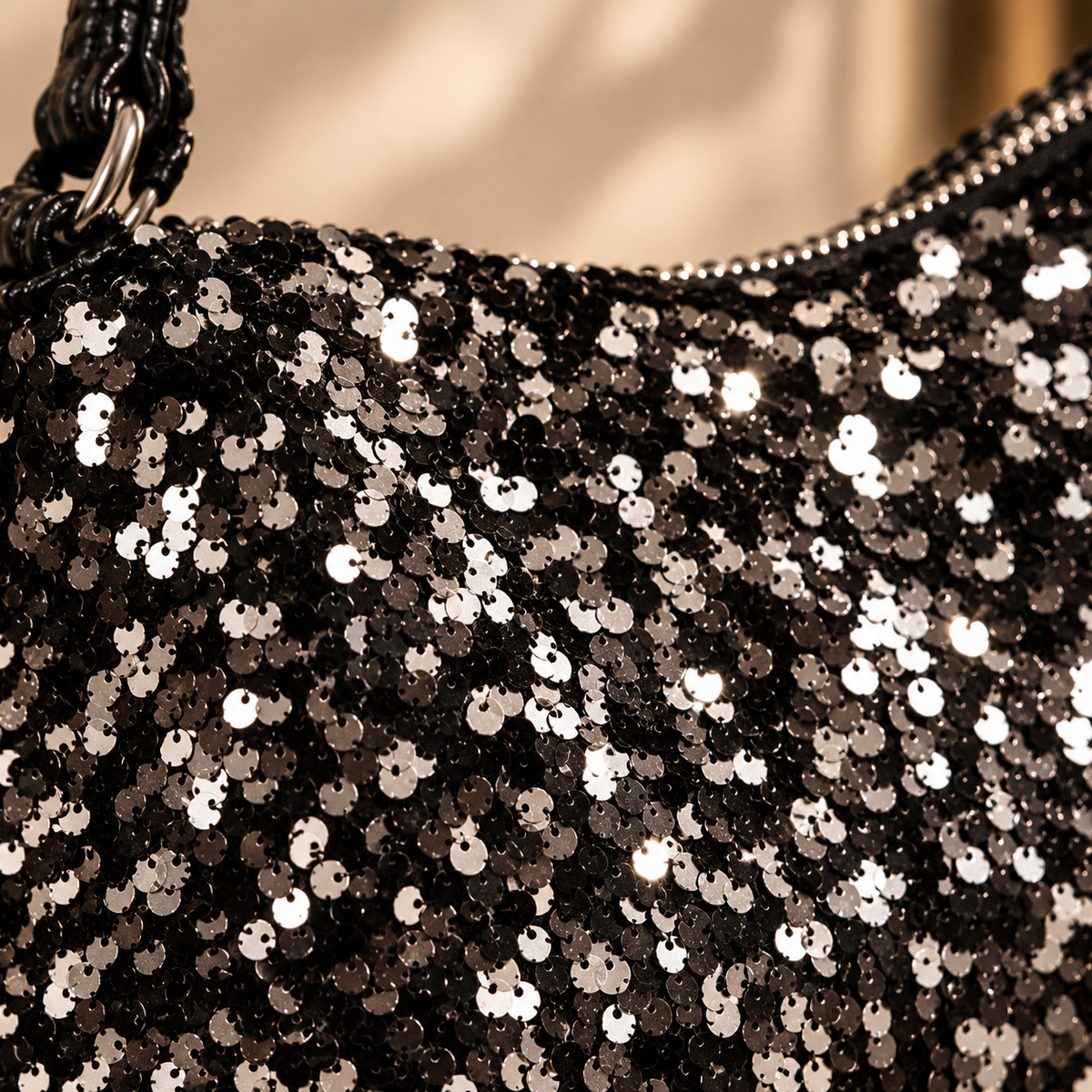 NOIR ÉCLAT — Bolso de Lentejuelas 🖤