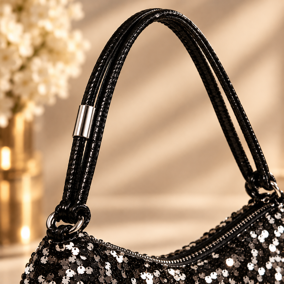 NOIR ÉCLAT — Bolso de Lentejuelas 🖤