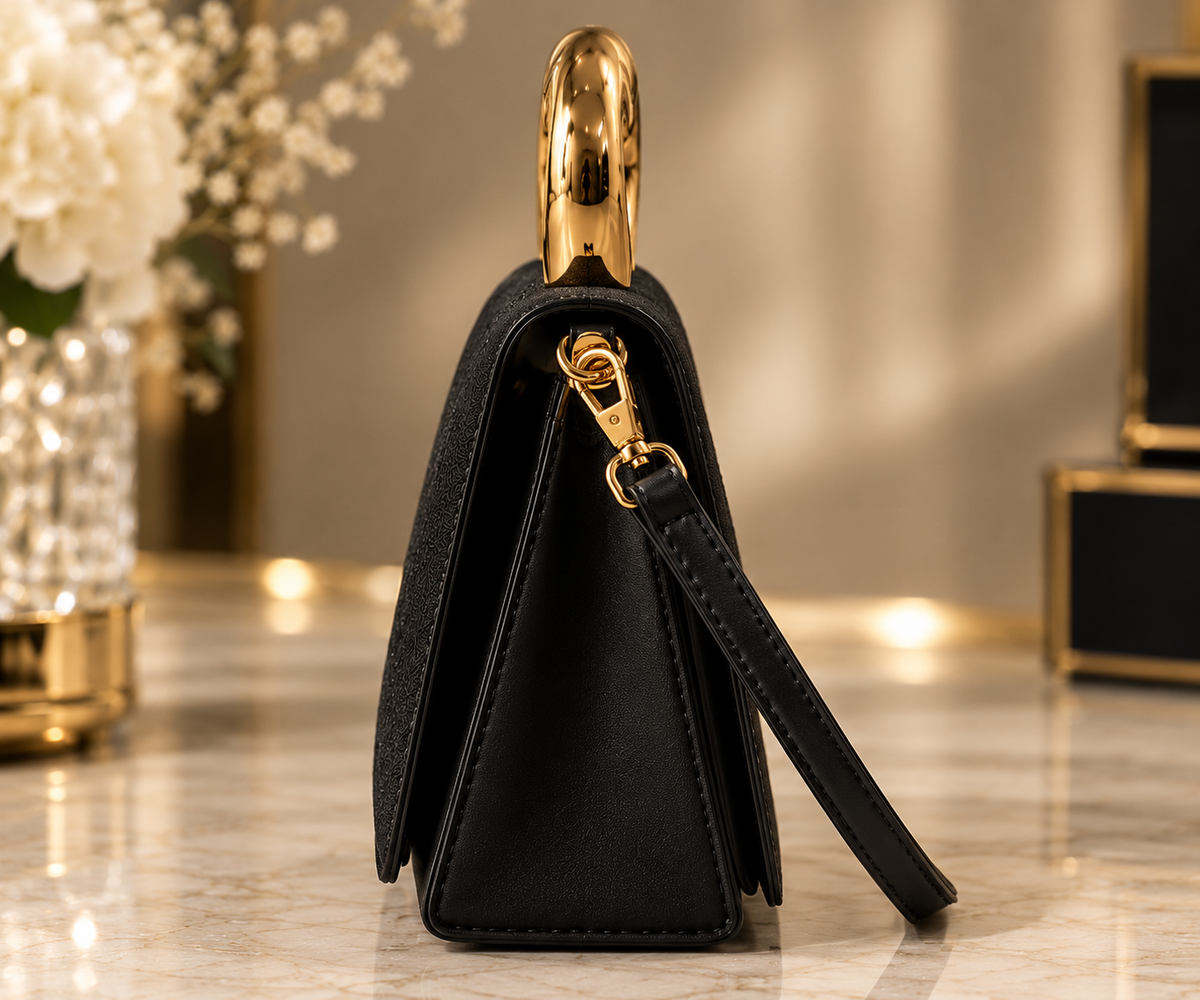 Bolso ÉLÉGANCE Noir – Asa Dorada 🖤✨