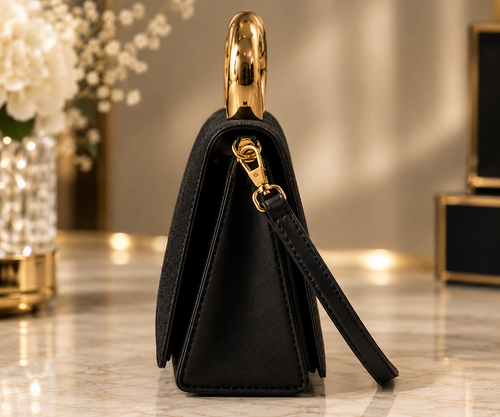 Bolso ÉLÉGANCE Noir – Asa Dorada 🖤✨